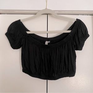 ASOS Black Crop Top Size 6